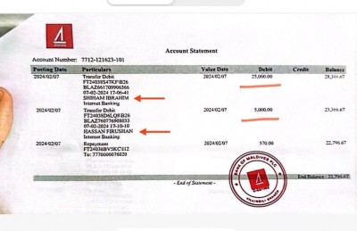 ފްލެޓް ދޭނެ ކަމަށް ބުނެ ނެގި ފައިސާތައް ހަތް އެކައުންޓަކަށް!