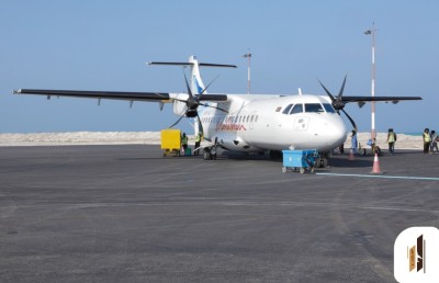 ހަނިމާދޫ އެއާޕޯޓުގެ އާ އޭޕްރަން ބޭނުންކުރަން ފަށައިފި