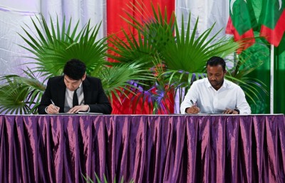 600 މިލިއަނެއްހާ ޑޮލަރުގެ އިންޓަނޭޝަނަލް އެއާޕޯޓެއް ތިނަދޫގައި ހަދަން ހަވާލުކޮށްފި