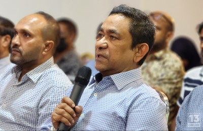 ގައުމު މި ހާލަތަށް ވައްޓާލީ އެމްޑީޕީން، ރައީސް މުއިއްޒެއް ނޫން: ޔާމީން