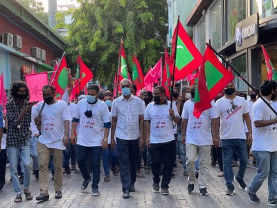 އިދިކޮޅު މުޒާހަރާއާ ދިމާކޮށް ހޯމް މިނިސްޓްރީއިން އިންޒާރުކޮށްފި
