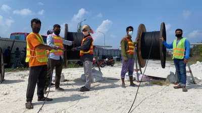 މާލެ، ހުޅުލެ އަދި ހުޅުމާލެއާ ދެމެދު ފައިބާ ނެޓްވޯކެއް އަޅަނީ