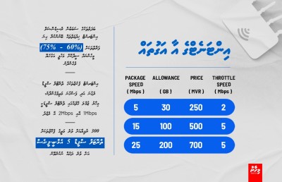 އިންޓަނެޓްގެ އަގު ހެޔޮކުރުމުން ކުރިއަށް އޮތް ފަސް އަހަރު އާ އޮޕަރޭޓަރެއް ނުގެންނާނެ