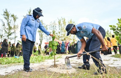 ސިމްޑީ އިން ހުޅުމާލެ 2 ގެ ބީޗުގައި 100 ގަސް އިންދައިފި