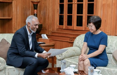 ރައީސް މުއިއްޒުގެ އުފަންދުވަހަށް ޗައިނާގެ ރައީސް ޝީގެ ތަހުނިޔާގެ ހާއްސަ ސިޓީފުޅެއް