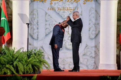 އަބްދުﷲ ޝާހިދަށް ނިޝާން އިއްޒުއްދީނުގެ އިއްޒަތުގެ ވެރިކަމުގެ ލަގަބު އަރުވައިފި