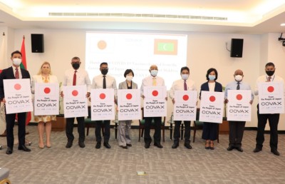 ޖަޕާނުން 112،000 ޑޯޒުގެ އެސްޓްރަޒެނެކާ ވެކްސިން ހަދިޔާކޮށްފި
