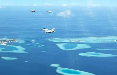 އިޓަލީގެ އަސްކަރީ ޖެޓުތަކުން ރާއްޖެ މަތިން ތަފާތު ފޮޓޯތަކެއް