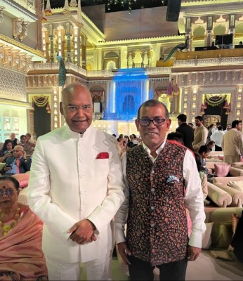 އާނަންތު އަމްބާނީގެ ކައިވެނީގެ ހަފްލާއަށް ނަޝީދު ވެސް ވަޑައިގެންނެވި