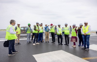 ހަނިމާދޫ އެއާޕޯޓުގެ 67.5 ޕަސެންޓު ނިމިއްޖެ، އަންނަ މާޗަށް އެއްކޮށް ނިންމާލަނީ