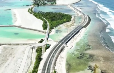 އައްޑޫ ބިން ހިއްކުމާއި ހަންކެޑެ ބްރިޖުގެ މަސައްކަތް ނިންމައި ސަރުކާރާ ހަވާލުކޮށްފި