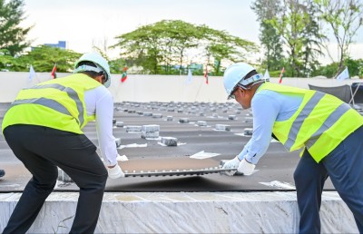 ހުޅުމާލޭގައި 10،000 ޓަނުގެ ފެން ރައްކާ ކުރެވޭ ތާނގީގެ މަސައްކަތް ފަށައިފި