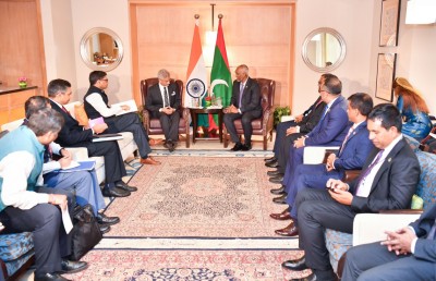 ރައީސް މުއިއްޒު އާއި މޯދީގެ މަޝްވަރާތަކުން ދެ ގައުމުގެ ބަދަހި ގުޅުން އިތުރަށް ވަރުގަދަވާނެ: ޖައިޝަންކަރު