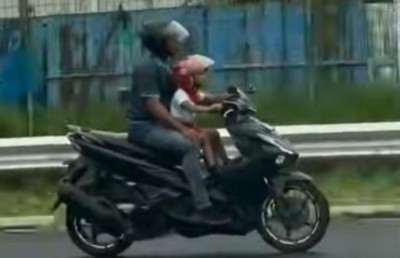 ހައިވޭގައި ސައިކަލުގެ ހުންގާނު ކުޑަ ކުއްޖަކަށް ދީގެން ދިޔައީ ސިފައިންގެ މީހެއް، ފުލުހަށް ހާޒިރުކޮށްފި