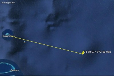އިންޑިއާއިން މާލެއަށް ދަތުރުކުރި ބޯޓެއް އަޑިއަށް ގޮސް މީހަކު ގެއްލިއްޖެ