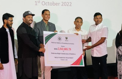 ޕާކިސްތާނަށް އެހީވުމަށް ހިންގި ޓެލެތޯނުން ލިބުނު 3.8 މިލިއަން ރުފިޔާ އެމްބަސީއާ ހަވާލުކޮށްފި