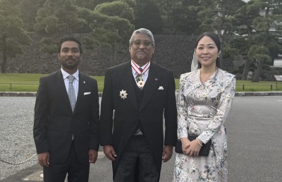 ކުރީގެ ސަފީރު ހަލީލަށް ޖަޕާނުގެ އެމްޕެރާގެ ހާއްސަ ޝަރަފެއް އަރުވައިފި