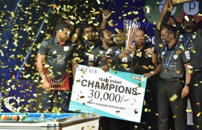 ގައުމީ ބިލިއާޑް މުބާރާތުގެ ޗެމްޕިއަންކަން ހޯދައި ރައީސްގެ ތަށި އީގަލްސް އަށް