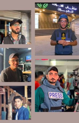 އިޒްރޭލުގެ ހަމަލާއެއްގައި ފަލަސްތީނު ޓީވީ ޗެނަލެއްގެ ފަސް ނޫސްވެރިން ޝަހީދުކޮށްލައިފި