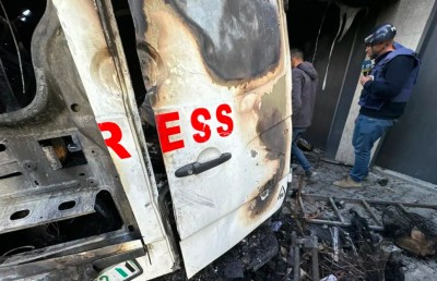 އިޒްރޭލުގެ ހަމަލާއެއްގައި ފަލަސްތީނު ޓީވީ ޗެނަލެއްގެ ފަސް ނޫސްވެރިން ޝަހީދުކޮށްލައިފި