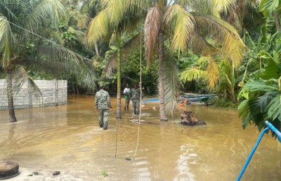 ހަ ރަށެއްގައި ފެން ބޮޑުވެގެން ސިފައިން ހަރަކާތްތެރިވަނީ