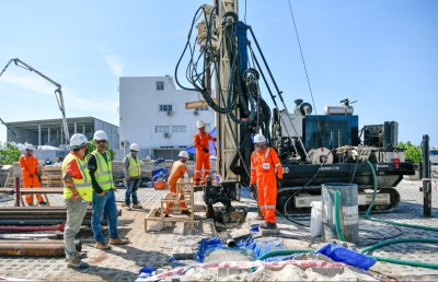 އިންޑަސްޓްރިއަލް ވިލެޖުގެ ބޮޑު ބައެއް ބަންދުކޮށް، ބްރިޖް ސާވޭގެ އަމަލީ މަސައްކަތް ފަށައިފި