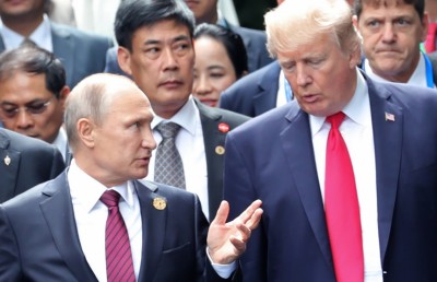 ޔޫކްރޭންގެ މައްސަލައިގައި ޓްރަމްޕުގެ ތައުރީފު ޕުޓިން އަށް