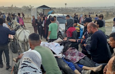 ޣައްޒާގައި އެހީ ބަހާ ތަނުގެ ކައިރިން 31 މީހަކު ޝަހީދުކޮށްލި