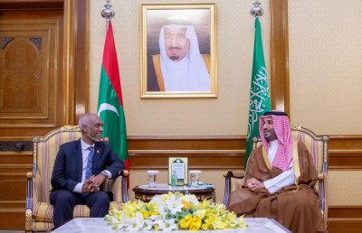 ރައީސް މުއިއްޒު، ސައުދީގެ ވަލީ އަހުދު ޕްރިންސް މުހައްމަދާ ބައްދަލުކުރައްވައިފި