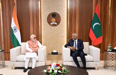 އިންޑިއާގެ ބޮޑުވަޒީރު މޯދީ ރާއްޖެ ވަޑައިގެންފި