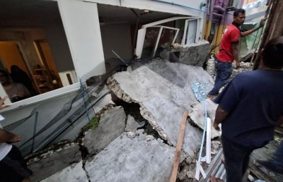 ރިޕޯޓްކުރުމުން އަޅާނުލައި ތިއްބާ ގެއެއްގެ ތެރެއަށް ފާރެއް ވެއްޓި ބޮޑު ގެއްލުމެއް