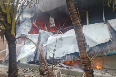 އައްޑޫ ސިޓީ ހިތަދޫގައި ގުދަނެއްގައި ރޯވެ، ބޭނުން ނުކުރެވޭ ވަރަށް ގެއްލުންވެއްޖެ