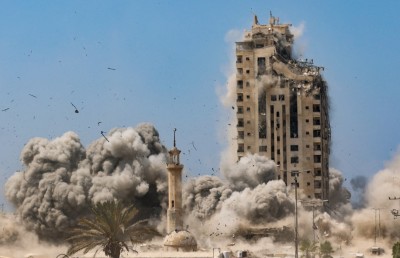 ހަމާސްއިން ބޭނުންކުރާ ކަމަށް ބުނެ ޣައްޒާ ސިޓީގެ އުސް އިމާރާތްތައް ގޮއްވަނީ