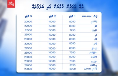 މާލޭގައި އެންމެ ކުޑަ ކުލި ވެސް 8،000ރ. ގައި