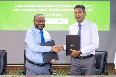 ހުޅުމާލޭގައި އިތުރު ދެ މިސްކިތް އަޅަން ބިން ހަވާލުކޮށްފި