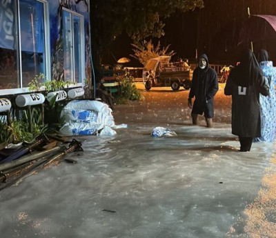 ގުރައިދޫގައި ފެން ބޮޑުވެ ހަ ގެެއެއްގެ މީހުން ވަގުތީ ހިޔަލަށް