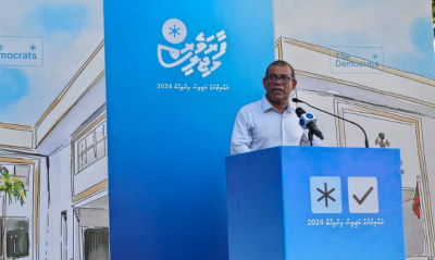އެނބުރި ރާއްޖެ ވަޑައިގެން ވެސް ނަޝީދު ދެއްކެވީ އެމްޑީޕީގެ ގޯސް ވާހަަކަ