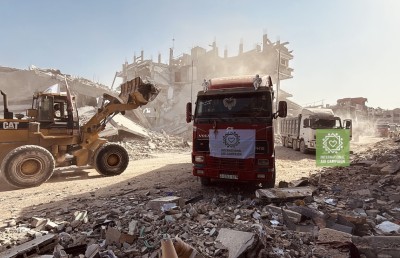 ޣައްޒާގެ ބިމާ ހަމަވެފައިވާ އިމާރާތްތައް ނަގައި ސާފުކުރުމުގައި އައިއޭސީ ބައިވެރިވަނީ