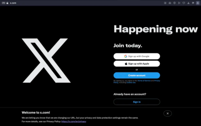 ޓްވިޓާ ރަސްމީކޮށް އެކްސް.ކޮމްއަށް ބަދަލުކޮށްފި
