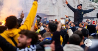 އެމްސްޓަޑަމްގައި އިސްރާއީލުގެ ފުޓްބޯޅަ ފޭނުންނާއި ފަލަސްތީނު ސަޕޯޓަރުންނާ ދެމެދު ކުރިމަތިލުމެއް