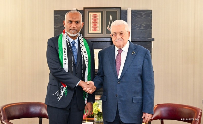 ފަލަސްޠީނުގެ ހައްގުތައް ހޯދައިދިނުމުގައި ޢަމަލީގޮތުން މަސައްކަތްކުރުމަށް ރައީސް ގޮވާލައްވައިފި