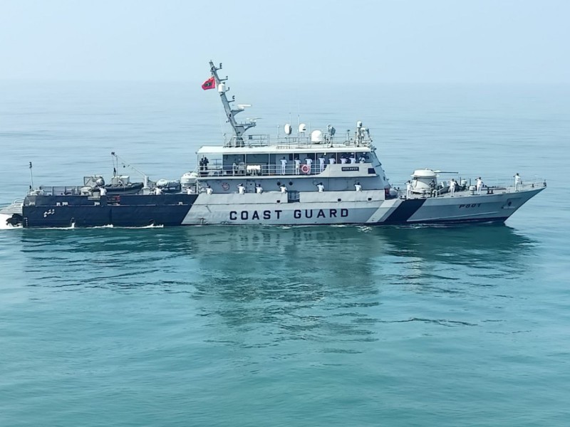 ކޯސްޓްގާޑު ޝިޕް 'ހުރަވީ'ގެ ފުރަތަމަ ރަސްމީ ދަތުރު ލަންކާއަށް، އެހީ ދޭން ތައްޔާރަށް އޮތް ކަމަށް ބުނެފި