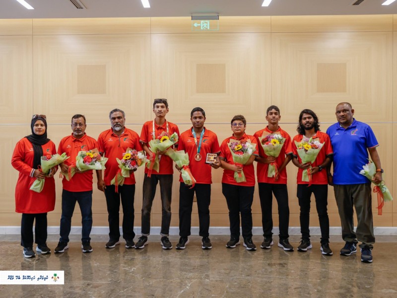 އޭޝިއަން ޔޫތު ޕެރަ ގޭމްސްގައި ލޯ މެޑަލް ހޯދި ޓީމަށް ހޫނު މަރުޙަބާއެއް