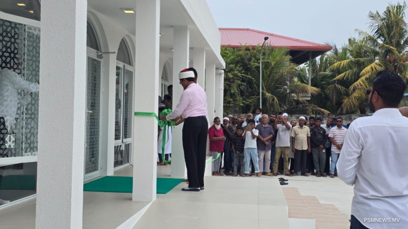 އަލްމަރުހޫމް ޙުސައިން ވަހީދުގެ ހަނދާނުގައި ފޯކައިދޫގައި ބިނާކުރި މިސްކިތް ހުޅުވައިފި