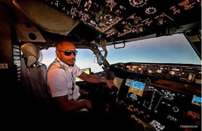 ދިވެހިންނަށް ފަޚުރެއް، ބޭރު އެއާލައިނެއްގެ ފްލައިޓެއްގައި ދިވެހި 2 ޕައިލެޓުން!