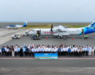 މާފަރު އެއާޕޯޓުގެ އާ އޭޕްރަން ހުޅުވުއިރު އާ ޓާމިނަލްގެ މަސައްކަތް ކުރިއަށް