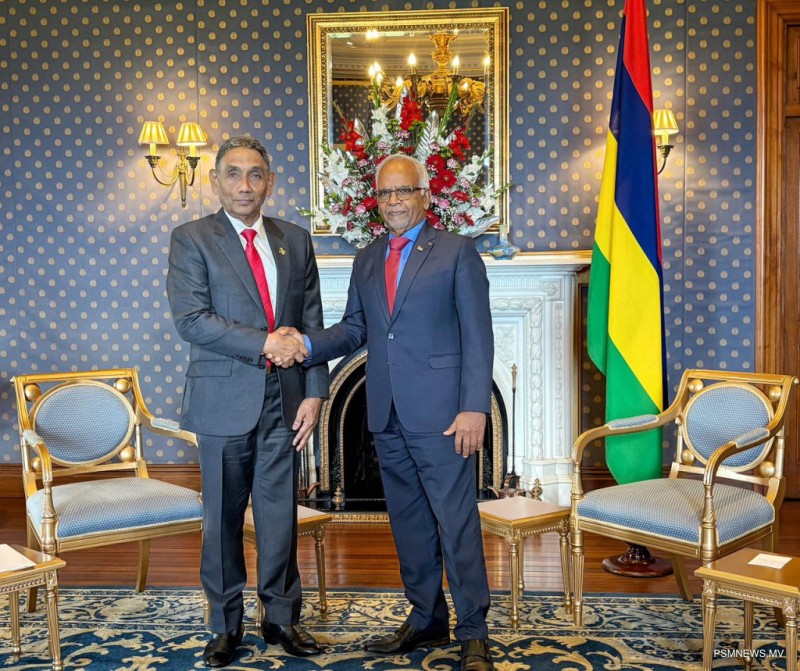 މޮރިޝަސްއަށް ކަނޑައެޅުއްވި ސަފީރުގެ ފަތްކޮޅު އަރުވައިފި