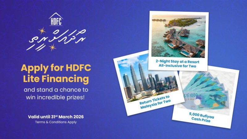 ދެ މީހަކަށް ރިސޯޓެއްގައި ޗުއްޓީ ހޭދަކޮށްލުމުގެ ފުރުސަތު ލިބޭ، އެޗްޑީއެފްސީގެ "ރޯދައަށް ރީތި" ޕްރޮމޯޝަން ފަށައިފި