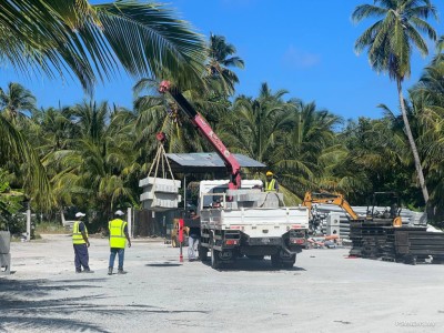 ފުވައްމުލަކު މަގު ހެދުން: ކޮންކްރީޓް މަސައްކަތުގެ ބޮޑުބައި ނިމިއްޖެ