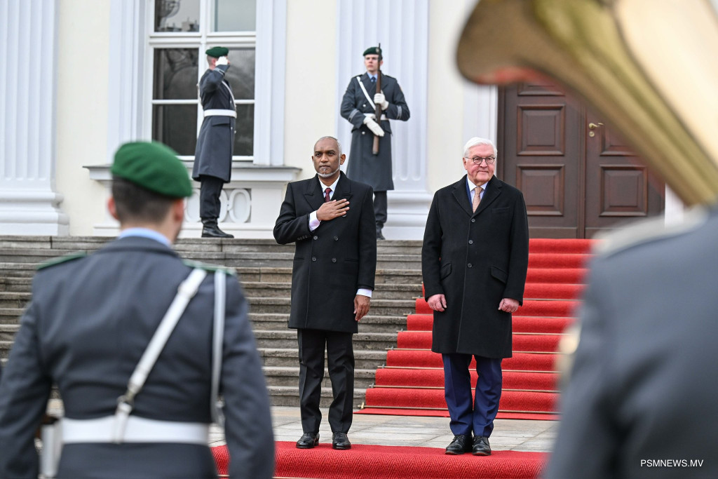 ރައީސުލްޖުމްހޫރިއްޔާއަށް ޖަރުމަނުވިލާތުން ރަސްމީކޮށް މަރުޙަބާ ދަންނަވައިފި